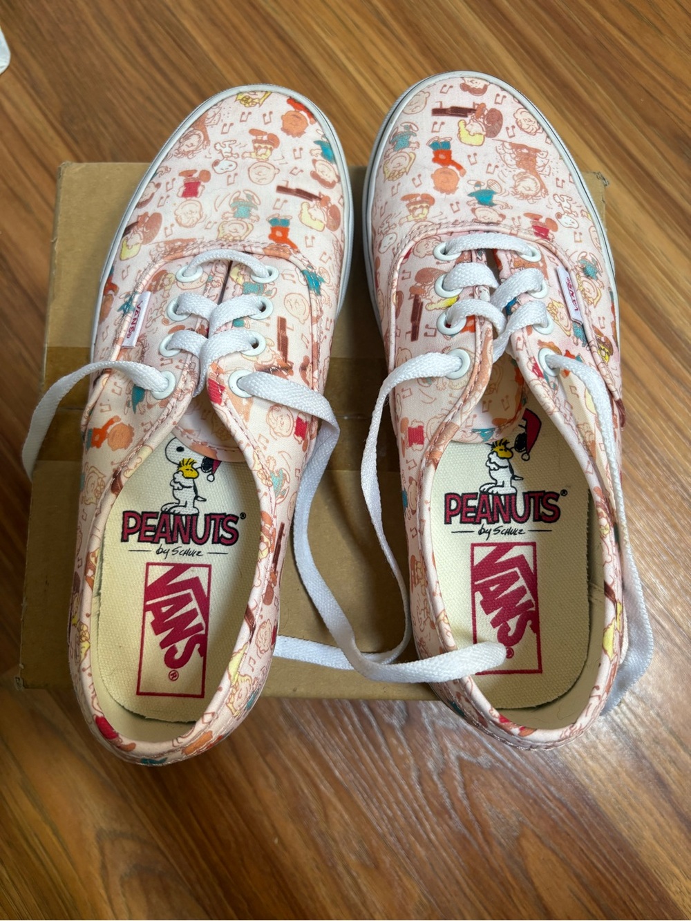 Vans Peanuts Pink Multi-Character Low Top Sneakers